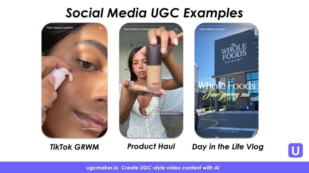 Group 2: Review & Testimonial UGC Examples