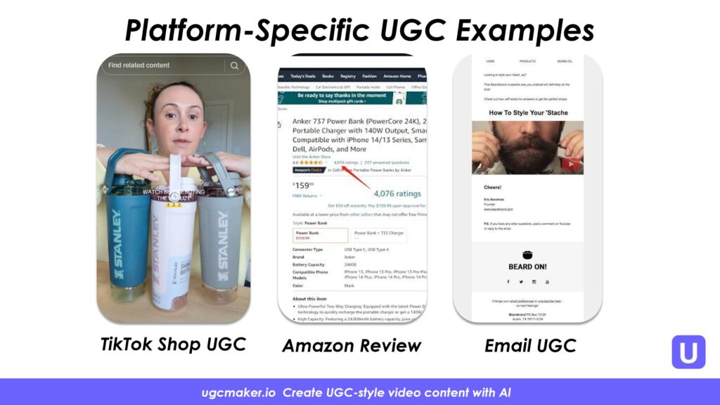 Group 5: Platform-Specific UGC Examples