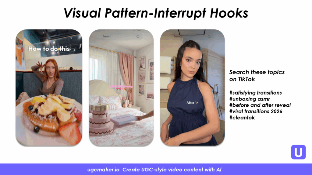 Visual Pattern-Interrupt Hooks