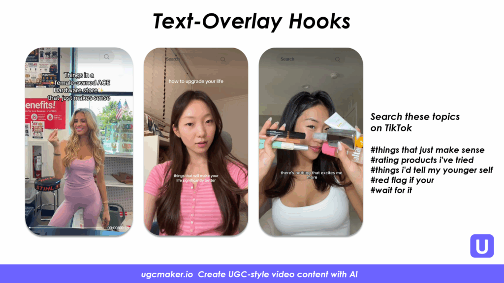 Text-Overlay Hooks