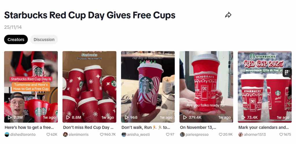 Starbucks Red Cup Contest On TikTok