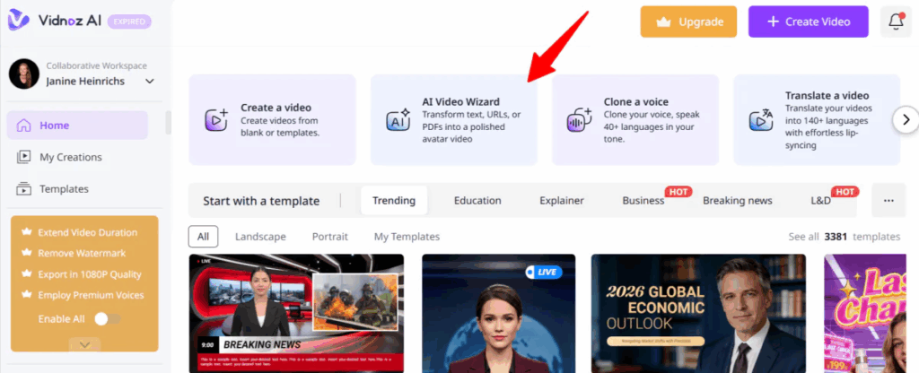 Vidnoz AI Talking Avatar