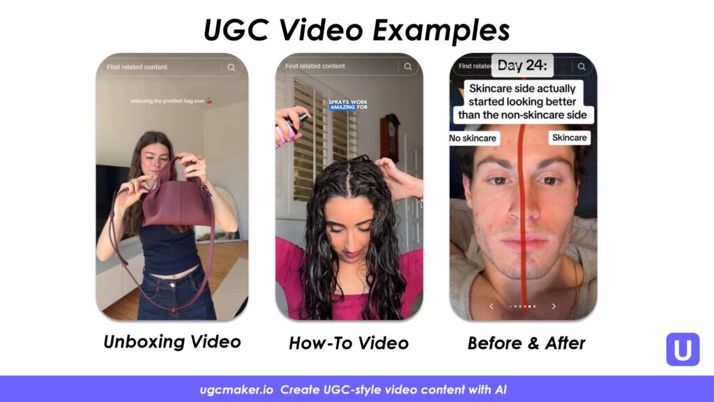 Group 1: UGC Video Examples