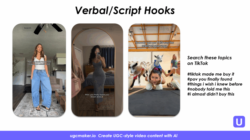 Verbal/Script Hooks