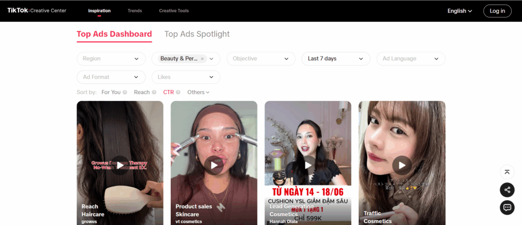 TikTok Creative Center