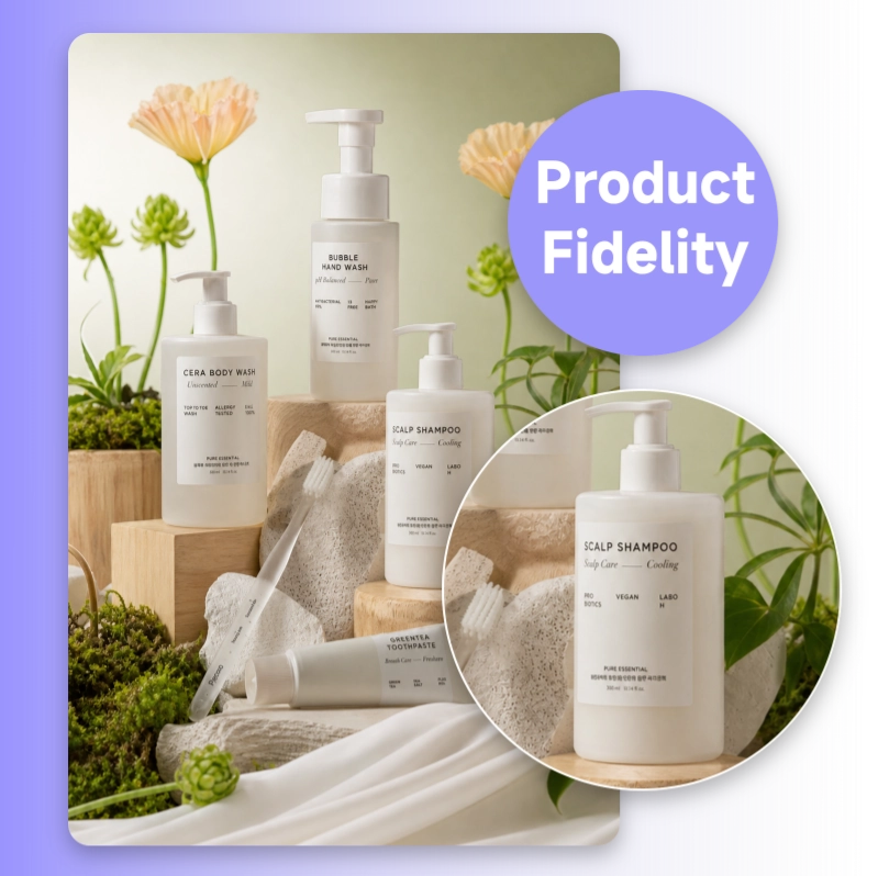 100% Product Fidelity Logo and Text Preserved