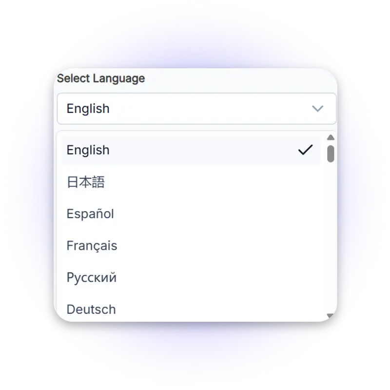 Select Your Target Language