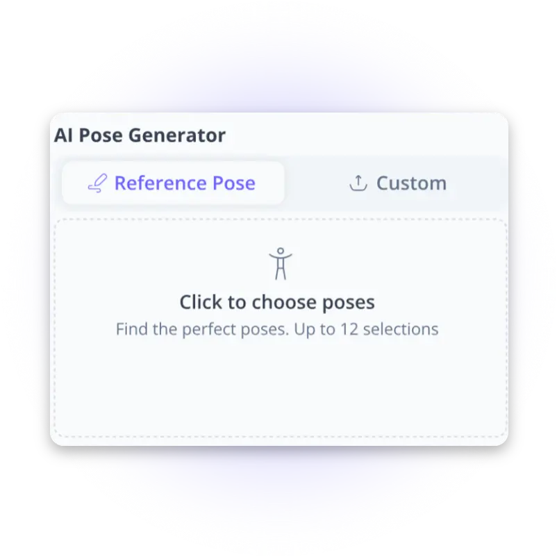 Elige una pose de referencia o escribe un prompt personalizado