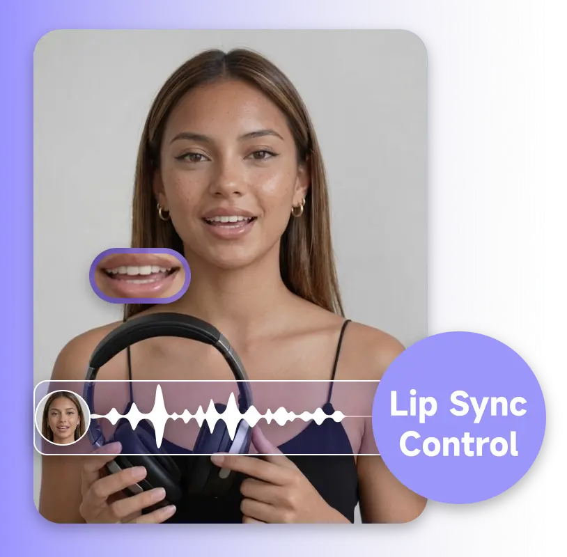 Drive Lip Sync with Audio Upload or Text Prompt