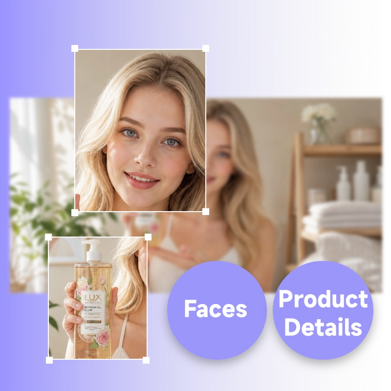 Faces and Product Details Get Priority Treatment