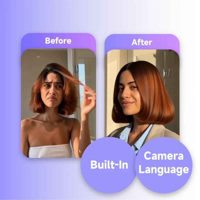 Built-In Before & After Camera Language