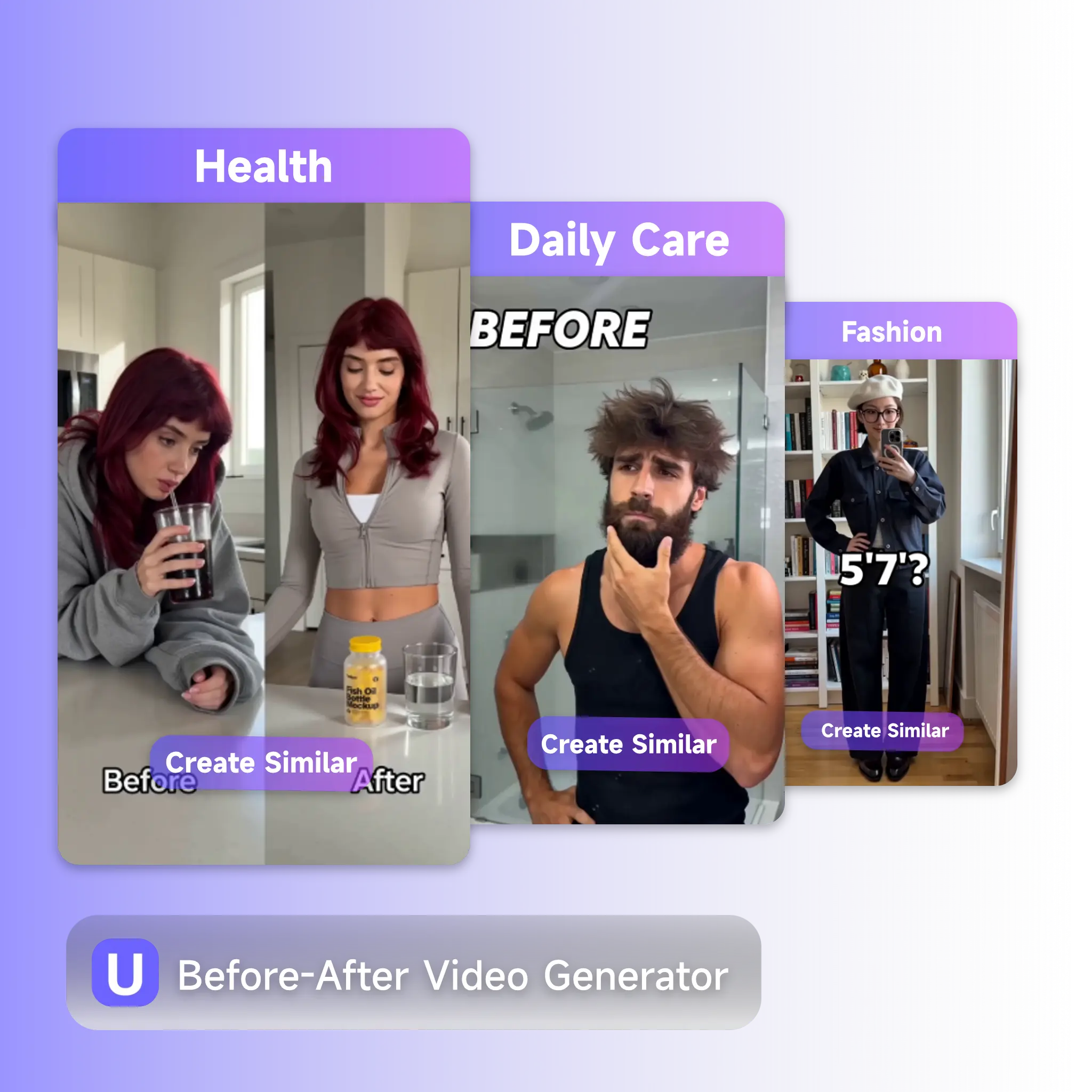 Before After Video Generator: Create UGC Transformation Ads