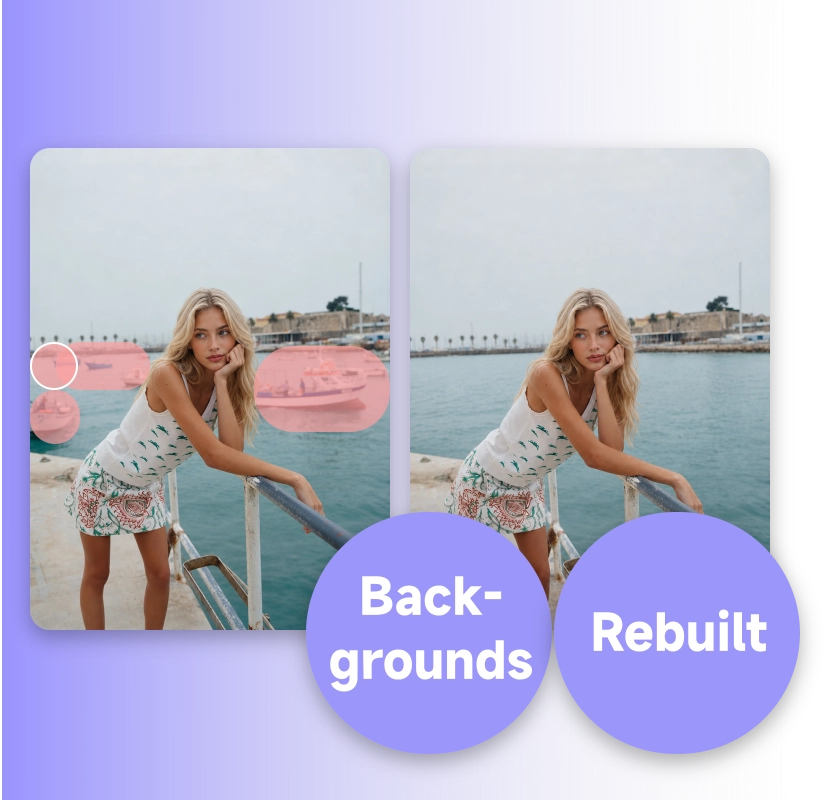 Backgrounds Rebuilt, Not Blurred Over