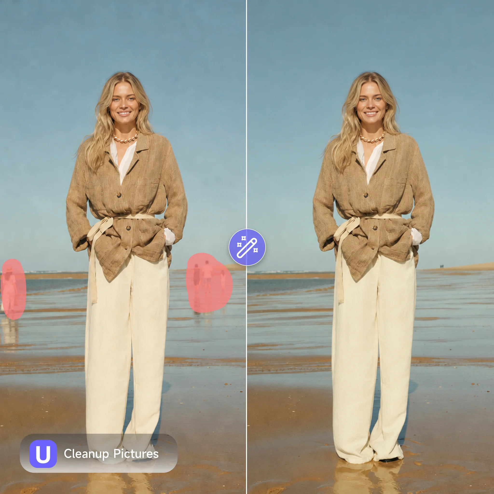 Why use Cleanup Pictures — auto-detect and manual selection workflow