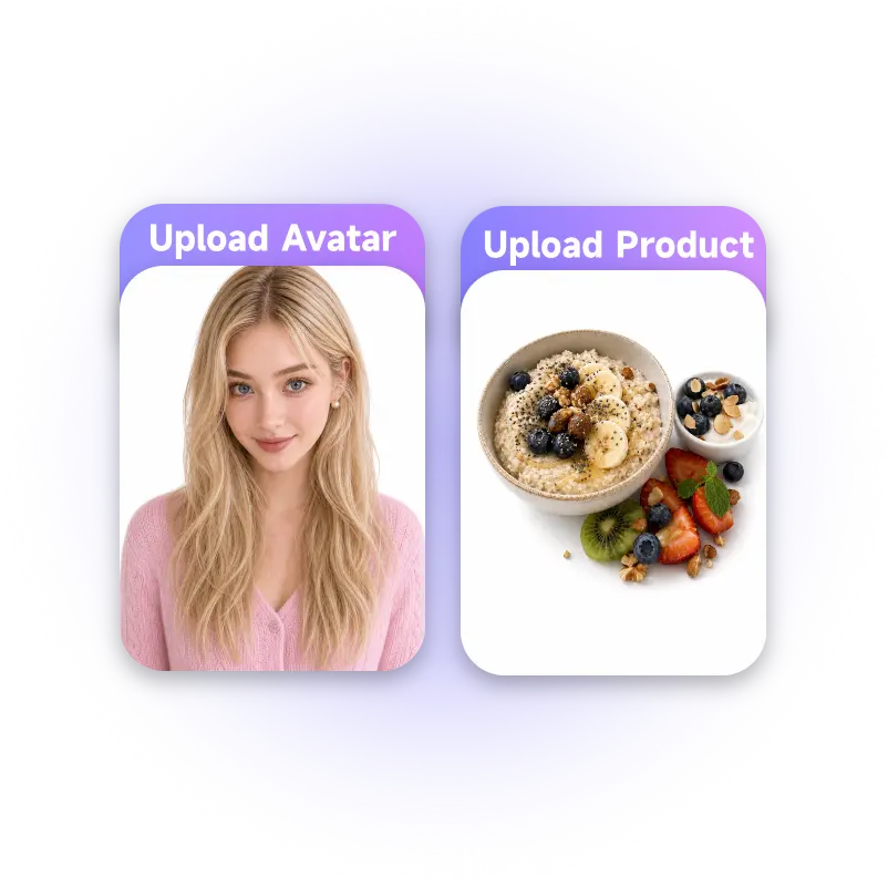 Upload Your Product and Avatar