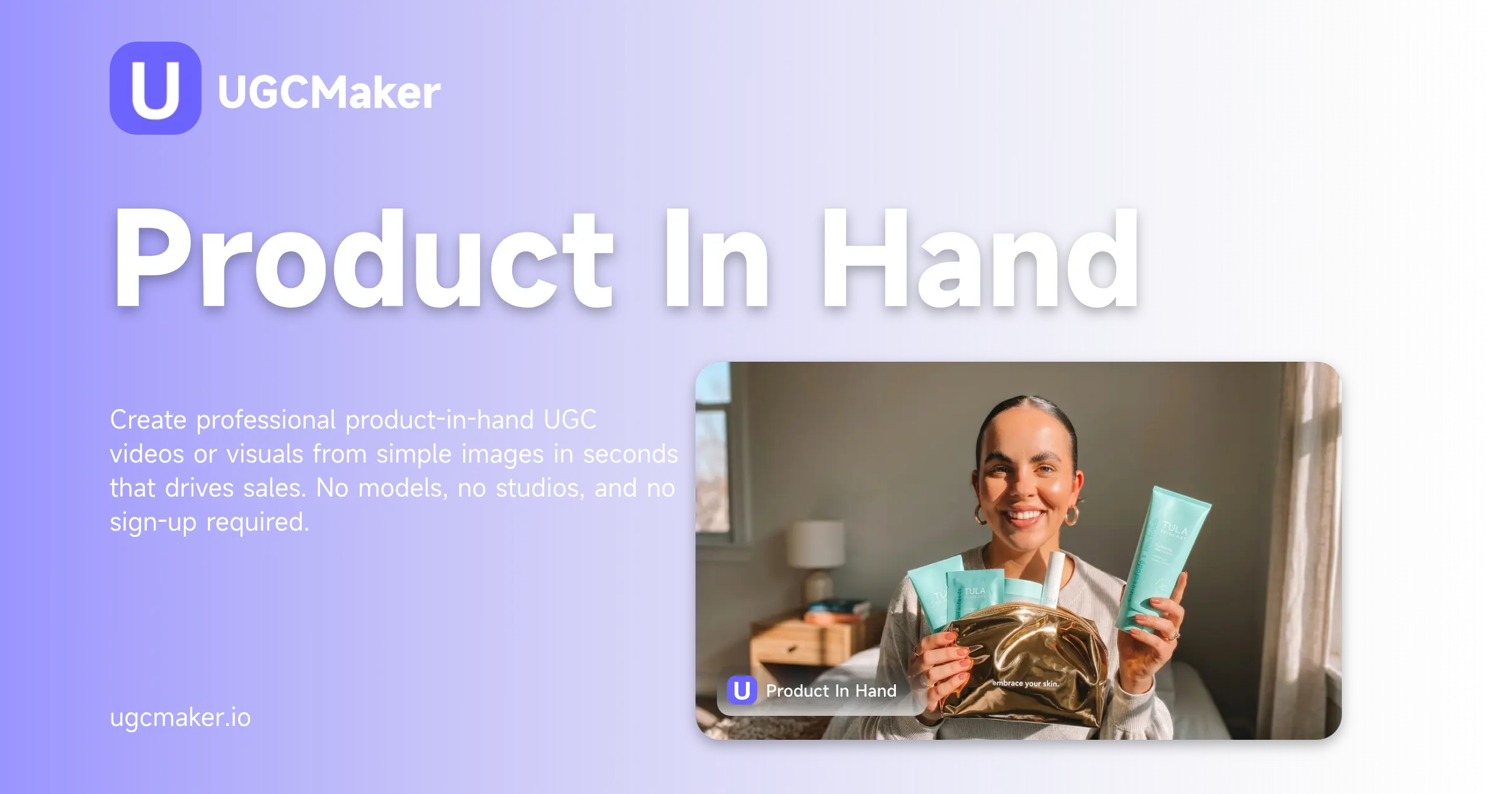 Product In Hand AI Generator on UGC Maker