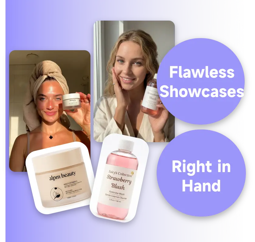 Flawless Product Showcases in Model Hands