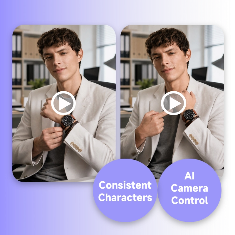 Consistent Characters and AI Camera Control