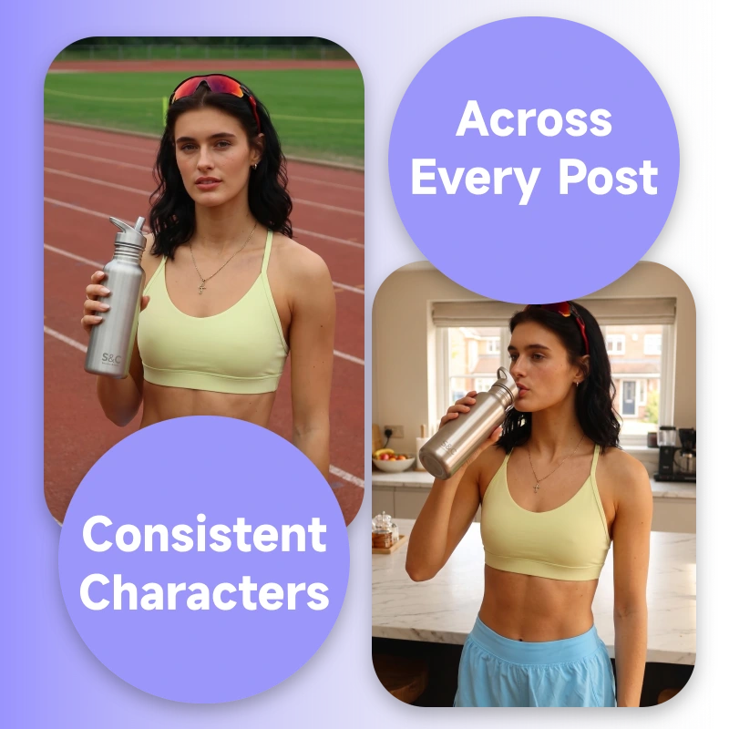 Consistent Characters Across Every Post