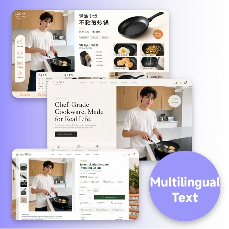 Native Multilingual Text, Not Translated Overlays