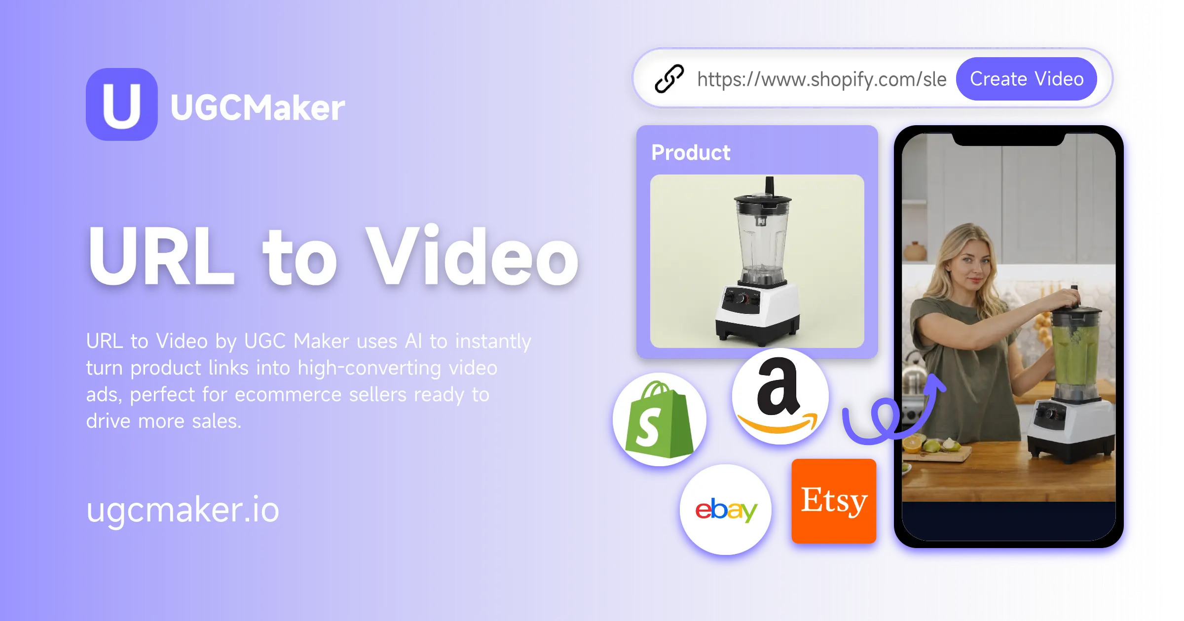 Banner de URL a Vídeo — convierte un enlace de producto en un anuncio de vídeo