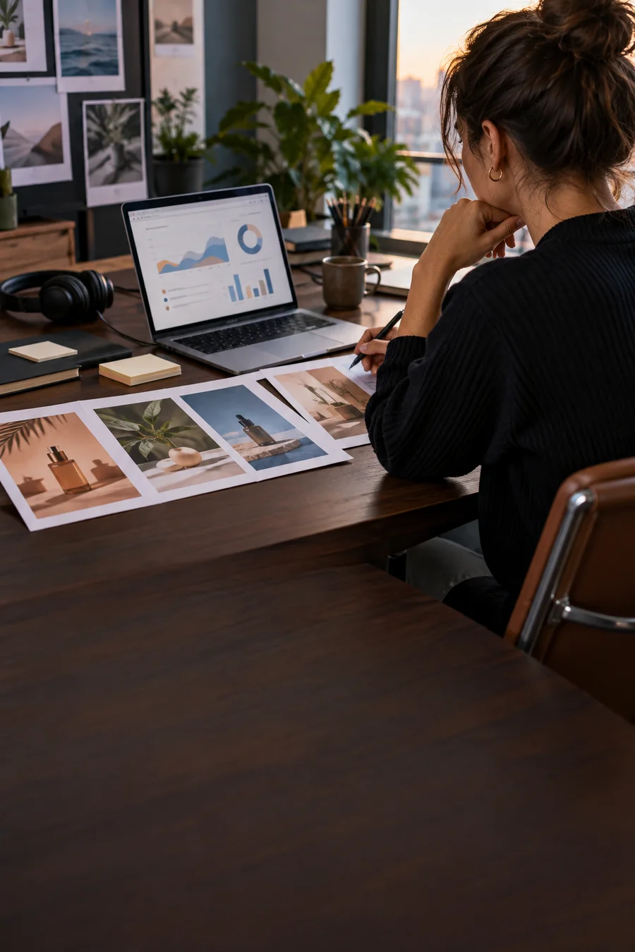 Cena ilustrativa de trabalho em mídia de performance; não é foto de cliente verificado.