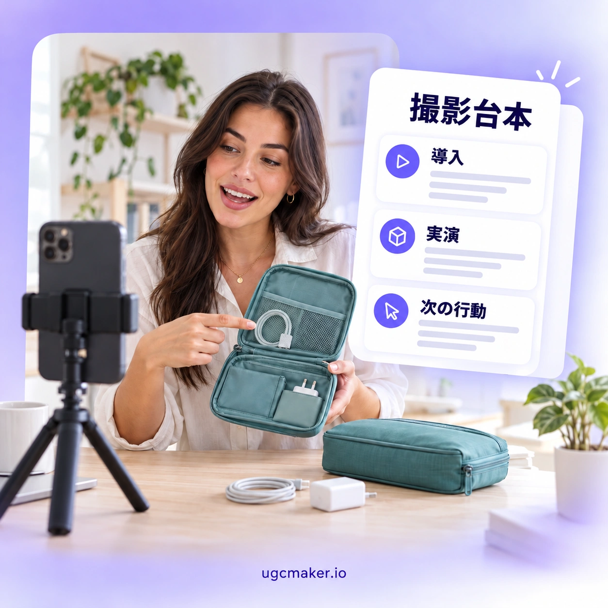 クリエイターが撮影する台本を作成